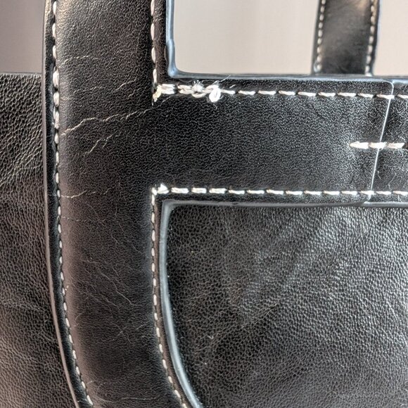 Black Leather - In the Loop Bucket Bag, NWOT - Crossbody Bag w/inner canvas bag - Picture 8 of 8